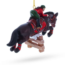 Load image into Gallery viewer, Equestrian Horse Jumper Rider Resin Christmas Ornament