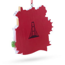 Load image into Gallery viewer, Golden Gate Bridge Cable Car San Francisco Resin Christmas Ornament