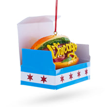 Load image into Gallery viewer, Classic Chicago Style Hot Dog Resin Christmas Ornament