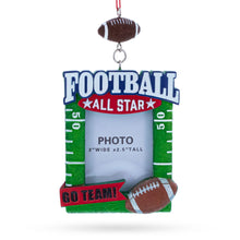 Load image into Gallery viewer, Football All Star Photo Frame Resin Christmas Ornament