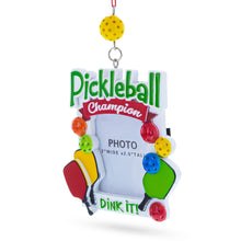 Load image into Gallery viewer, Pickleball Champion Photo Frame Resin Christmas Ornament