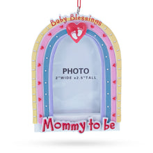 Load image into Gallery viewer, Mom's Baby Blessings Photo Frame Resin Christmas Ornament