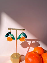 Load image into Gallery viewer, Orange Dangle Earrings