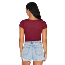 Load image into Gallery viewer, Elon Maroon Babydoll Tee