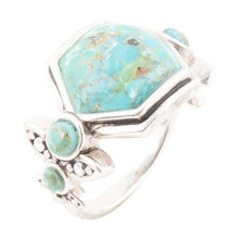 Load image into Gallery viewer, Emile Blue Turquoise and Sterling Silver Ring