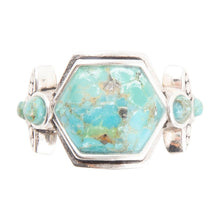 Load image into Gallery viewer, Emile Blue Turquoise and Sterling Silver Ring