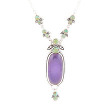 Load image into Gallery viewer, Emile Purple Quartz Sterling Silver Pendant Necklace
