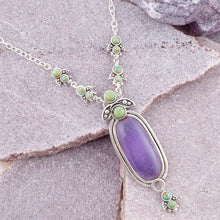 Load image into Gallery viewer, Emile Purple Quartz Sterling Silver Pendant Necklace