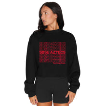 Load image into Gallery viewer, San Diego State Aztecs Repeat Black Crewneck