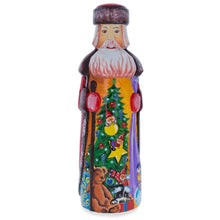 Load image into Gallery viewer, Christmas Tree with Gifts Hand Carved Wooden Santa Figurine 7.25 Inches