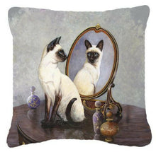 Load image into Gallery viewer, Siamese Reflection by Daphne Baxter Canvas Decorative Pillow BDBA0360PW1414