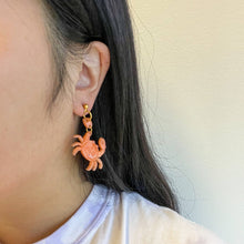 Load image into Gallery viewer, Crawling into Summer Crab Earrings