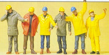 Load image into Gallery viewer, Preiser 68214 1/50 Scale Figures -- Modern Workmen w/Outdoor Clothing pkg(6)