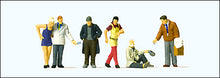 Load image into Gallery viewer, Preiser 10591 HO Scale Pedestrians -- On the Street pkg(6)