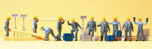 Load image into Gallery viewer, Preiser 10220 HO Scale People Working -- Construction Workers pkg(10)