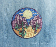 Load image into Gallery viewer, "Get Lost" Night Desert Scene Embroidered Patch