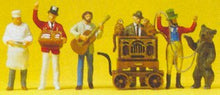 Load image into Gallery viewer, Preiser 24653 HO Scale Fair Musicians/Vendors pkg(6)