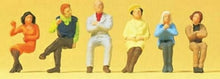 Load image into Gallery viewer, Preiser 14073 HO Scale Pedestrians -- Seated Persons pkg(6)