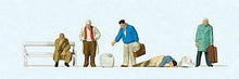 Load image into Gallery viewer, Preiser 14119 HO Scale Pedestrians -- In Front of Railway Station pkg(5)