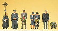 Load image into Gallery viewer, Preiser 10519 HO Scale Pedestrians -- Protestant Funeral pkg(6)