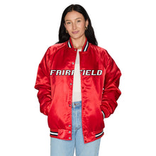 Load image into Gallery viewer, Fairfield Stags Satin Letterman Bomber Jacket