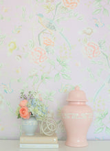 Load image into Gallery viewer, Hydrangea Blue Greek Key Ginger Jars