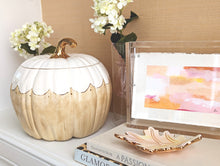 Load image into Gallery viewer, Watercolor Leaf Trays with 22K Gold Accents