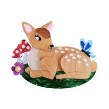 Load image into Gallery viewer, Fallow Deer Fawn Brooch by Cherryloco