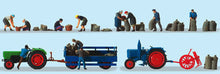 Load image into Gallery viewer, Preiser 13008 HO Scale Farm Machinery -- Potato Harvest Set w/ Accessories