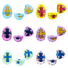 Load image into Gallery viewer, Set of 24 Pastel Cross Religious Plastic Easter Eggs