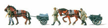 Load image into Gallery viewer, Preiser 16576 HO Scale Former German Army WWII Horse-Drawn Transport (Kit)