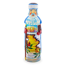 Load image into Gallery viewer, Hand Carved Ukrainian Santa with Cardinals Figurine 7.25 Inches