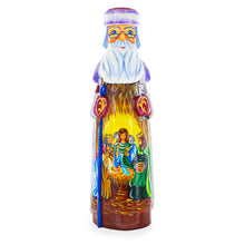 Load image into Gallery viewer, Santa over Nativity Scene Ukrainian Hand Carved Solid Wood Figurine 11 Inches