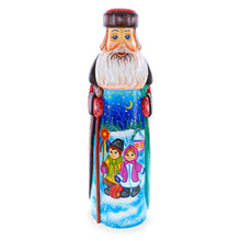 Load image into Gallery viewer, Hand Carved Ukrainian Santa with Children Caroling Solid Wood Figurine 11 Inches