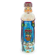 Load image into Gallery viewer, Riding on Air Balloon Hand Carved Solid Wood Santa Figurine 11 Inches