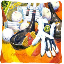 Load image into Gallery viewer, Southeastern Golf Clubs with glove and balls Decorative   Canvas Fabric Pillow