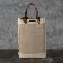 Load image into Gallery viewer, Pinot Jute 2 Bottle Insulated Wine Bag