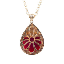 Load image into Gallery viewer, Flamenco Pink Magenta Agate Golden Pendant Necklace