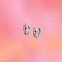 Load image into Gallery viewer, "Love at First Bite" Hoop Snake Earrings