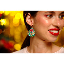 Load image into Gallery viewer, Floral Christmas Ornament Earrings by Laliblue