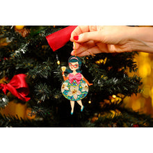 Load image into Gallery viewer, Floral Christmas Tree Ornament by Laliblue