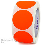 Load image into Gallery viewer, 2&quot; Permanent Color-Code Round Dot Inventory Labels: 500/Roll