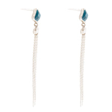 Load image into Gallery viewer, Fringed Apatite Earrings
