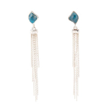 Load image into Gallery viewer, Fringed Apatite Earrings