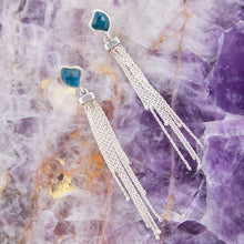 Load image into Gallery viewer, Fringed Apatite Earrings