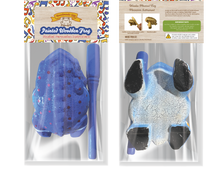 Load image into Gallery viewer, 3&quot; Medium Painted Winter Frog Musical  Percussion Instrument