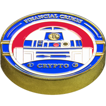 Load image into Gallery viewer, GL10-001 R2-D2 Financial Crimes Task Force Challenge Coin R2D2 HSI DEA FBI ATF NYPD IRS