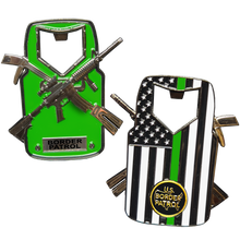 Load image into Gallery viewer, GL9-007 CBP Shield Honor First Challenge Coin Bottle Opener BPA Border Patrol Agent