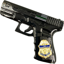Load image into Gallery viewer, BL1-04A Border Patrol Agent CBP BPA gl0ck Thin Green Line Challenge Coin Police Honor First