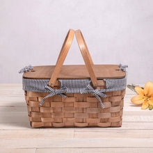 Load image into Gallery viewer, Kansas Handwoven Wood Picnic Basket